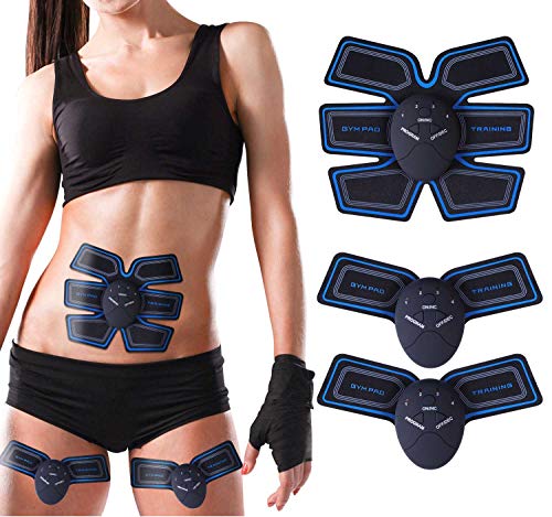 E&S Electroestimulador Muscular Abdominales Masajeador Eléctrico Cinturón, Abdomen/Brazo / Piernas/Cintura Entrenador Muscular [OFERTAS]