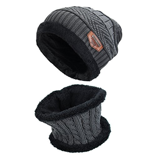 Sombrero de invierno, sombreros para mujeres y hombres ,Gorras Con Bufanda y Gorros de punto Sombreros de Suave Encantador Invierno de lana [OFERTAS]