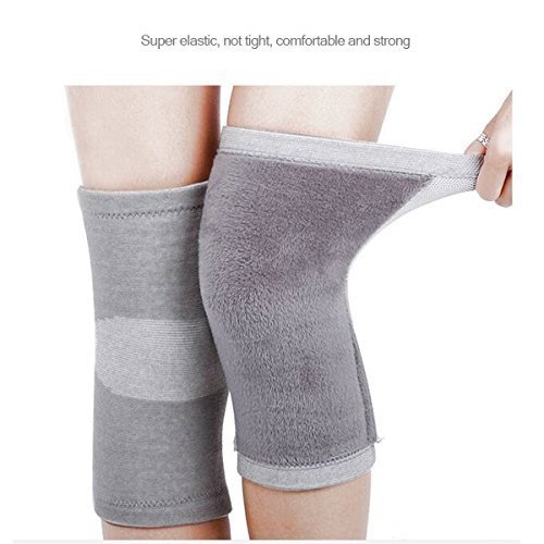 Almohadillas de Rodillera Respirables Deportivos, cnokfan de Carbón de Bambú cnokfan Resorte de Metal Caliente Rodillera de Aptitud de Invierno Rodilleras Unisex Rodilleras de Soportes Térmicos Manga de la Rodilla de la Pierna 1 Par [OFERTAS]