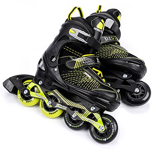 meteor District Patines en línea para niños y adultos ajustable Deporte Skating Uso PU ruedas Marco de Calidad aluminio varios colores & tamaños [OFERTAS]