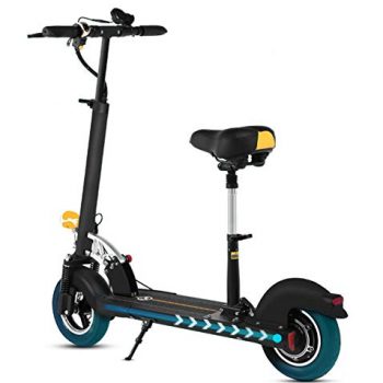 XULONG Scooter Eléctrico para Adultos, Mini Portátil Plegable con Asiento Plegable De 10 Pulgadas 700 W 200 Kg Load35km / H para Trabajar Conmutar Viaje En El Centro Regalo De Cumpleaños [OFERTAS]