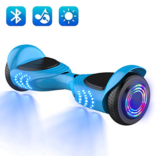 2WD Hoverboard Scooter eléctrico Patinetes eléctricos Self-Balanced Scooter 6.5 Pulgadas Scooter eléctrico CE Certificado con Altavoz Bluetooth Incorporado [OFERTAS]