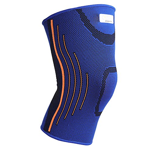 Rodilleras Deportivas, Cozzine Rodillera Soporte y Compresión para Vida Diaria, Deportes, Bicicleta, Motocross, Voleibol,etc (Diseño Antideslizante, Distribución Uniforme de Presión, Tejido Flexible y Transpirable), Rodillera para Hombre y Mujer, Grande, Una Pieza [OFERTAS]