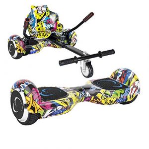 SmartGyro X2 UL + GO KART PACK STREET – Patín eléctrico X2 UL ( Hoverboard 6’5″ con Ruedas Run-Flat) y Accesorio Go Kart Pro (Sillin adaptable), color multicolor [OFERTAS]