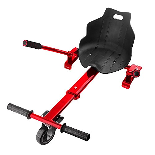 E T Asiento Hoverkart Auto balanceo Go Kart Ajustable Holder Accesorio para 6.5″ 8″ 10″ Auto Equilibrio de Dos Ruedas Scooter Cesta (con 2 Pares Cinturon de Seguridad) [OFERTAS]