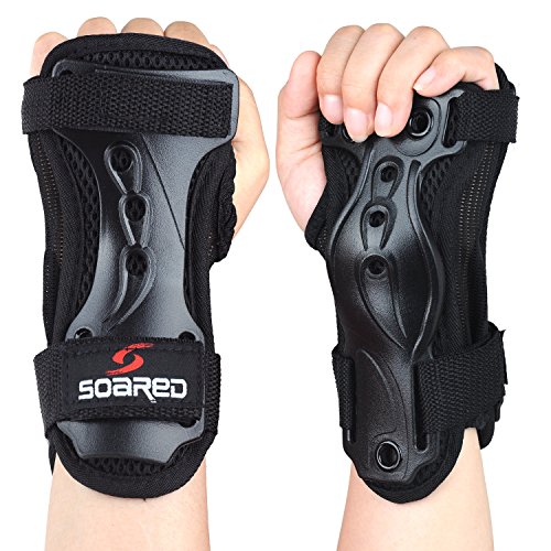 Soared Muñequera Protecciones Guardia Muñecas Guantes para Skateboard Rodillo Patinaje Esquí Snowboard Motocicleta [OFERTAS]