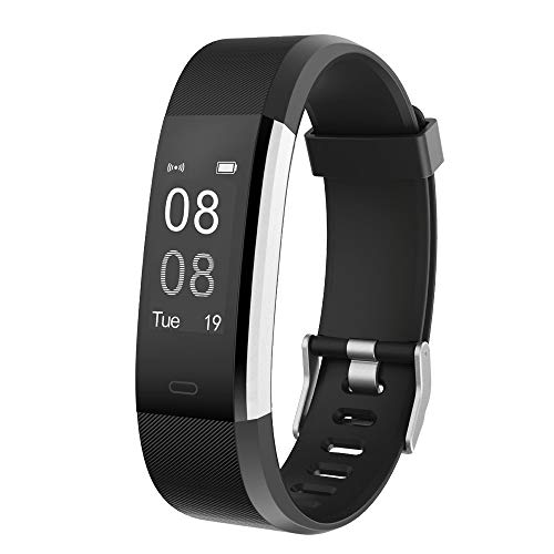 Pulsera Actividad,YAMAY Pulsera Inteligente con Pulsómetro Pulsera Deportiva y Monitor de Ritmo Cardíaco Monitor de Actividad para Mujer Hombre Impermeable IP67 Reloj Fitness Podómetro,Sueño,Notificación de SMS para Android y IOS Teléfono móvil [OFERTAS]