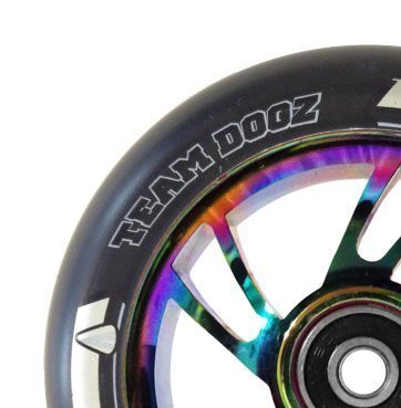 Par Team Dogz Arco Isis neocromado Aleación Base 100mm Patinete Stunt Rueda Con Mezclados Pu y ABEC11 RODAMIENTOS [OFERTAS]