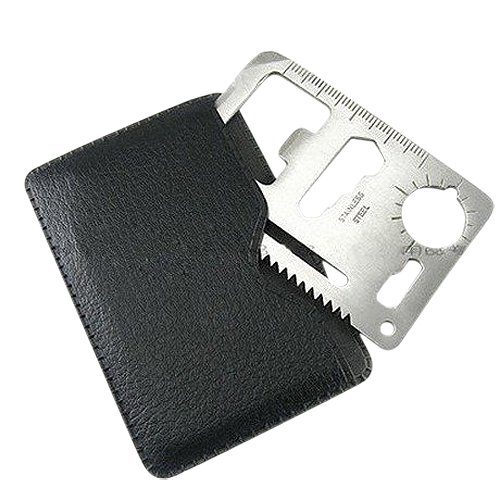 SODIAL (R) Multifuncion al aire libre Mini Supervivencia en Emergencias tarjeta de credito Cuchillo de camping herramienta 11 en 1 [OFERTAS]