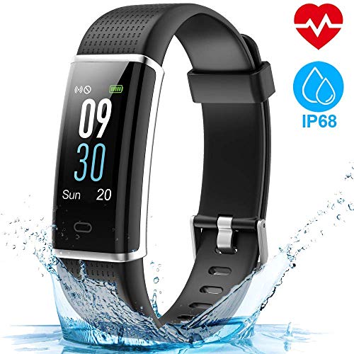 HOMSCAM Pulsera Actividad, Pulsera Inteligente Pantalla Color Reloj Impermeable IP68 con Monitor de Ritmo Cardíaco, Captura de cámara, Notificación de Mensajes etc para Android y iOS Teléfono móvil [OFERTAS]