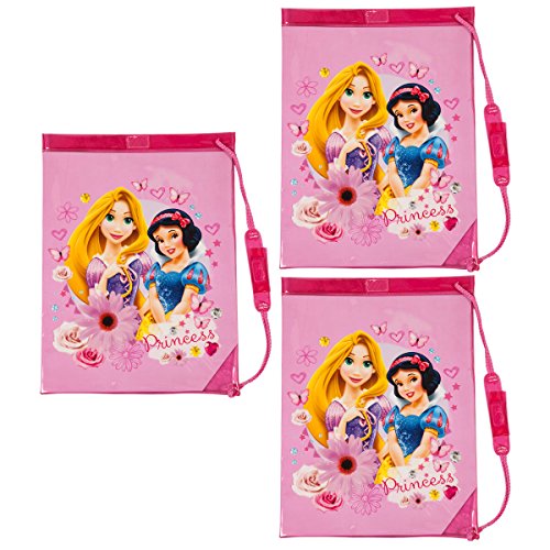 Disney Princess – Bolso de baño Impermeable para niñas (3 Unidades), Color Rosa [OFERTAS]