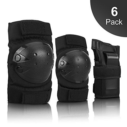 IPSXP Protecciones Patines, Almohadillas para Rodillas Codo Muñeca Niños Adolescente Adulto Seguridad en la Protecciones para Monopatín, Skate, Patines, Patinaje, Scooter, Bicicleta [OFERTAS]