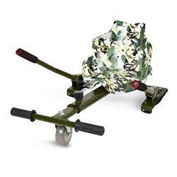 ECOXTREM Hoverkart, Asiento Kart, Oliva diseño Pintura, con manillares Laterales, Barra Ajustable. Accesorio para patinetes eléctricos Hoverboard 6’5″, 8″ y 10″ para Paseos más cómodos. [OFERTAS]