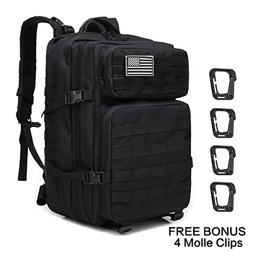 SehrGo Mochila Táctica Militar para Senderismo, 45 l, Bolsa de Hombro para Camping, Caza, Senderismo, Viajes, Montaña, Escalada y Más [OFERTAS]
