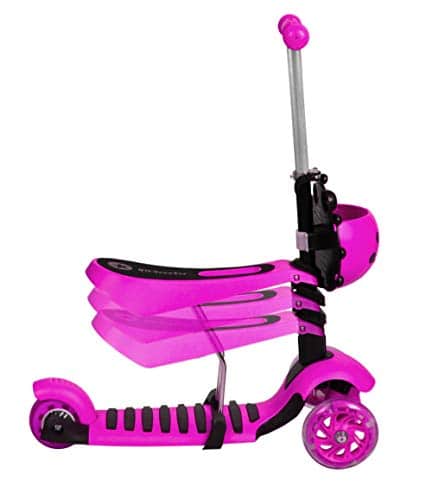 ISO TRADE Scooter Patinete para Niños Tres Ruedas LED 3in 1 Rosa Azul Verde 3479, Farbe / Color:Rosa / Pink [OFERTAS]