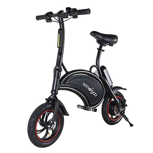 Windgoo Scooter eléctrico de 12 Pulgadas y 36 V de Bicicleta eléctrica Plegable con batería de Litio de 6.0 Ah, Velocidad máxima de Bicicleta de Ciudad 25 km/h [OFERTAS]