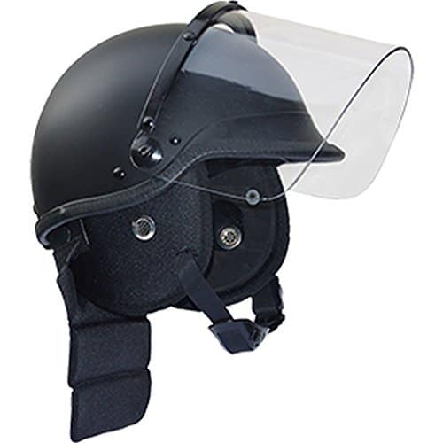 CI SWAT Casco de seguridad con Visor y Protectores de cuello casco Casco policía Casco para motocicleta talla M-XL – Negro, XL [OFERTAS]