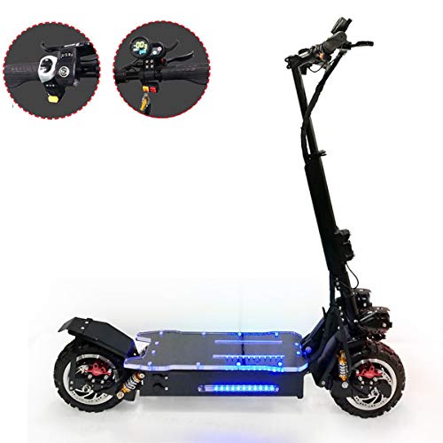 LJPW Patinete Electrico Adulto Potente Todoterreno Velocidad 85KM/H Scooter Electrico Adulto Plegable Angulo De Escalada 45 ° Juventud Unisex Carga Máxima: 200 KG. [OFERTAS]