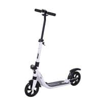 HOMCOM Patinete Plegable para Adultos y Niños más de 14 años Scooter con Manillar Altura Ajustable Tipo Monopatín con Freno Grandes Ruedas Carga 100kg 93.5x38x95-105cm [OFERTAS]